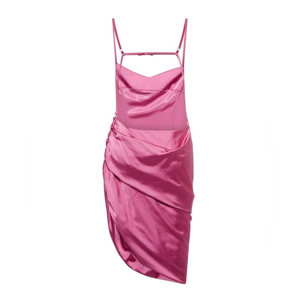 JACQUEMUS La Robe Saudade Satin Mini Dress Size: M | US6, FR38 - Picture 5 of 11